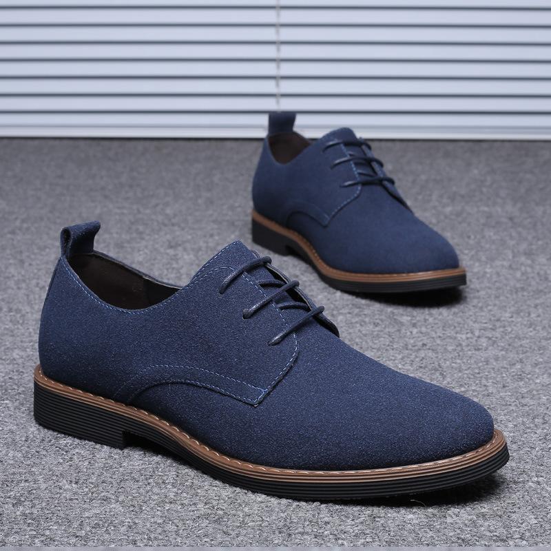 Solid Colour Suede Leather Shoes