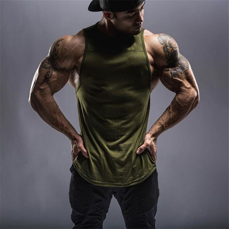 Men's Plain Sleeveless T-shirt Solid Tank Top