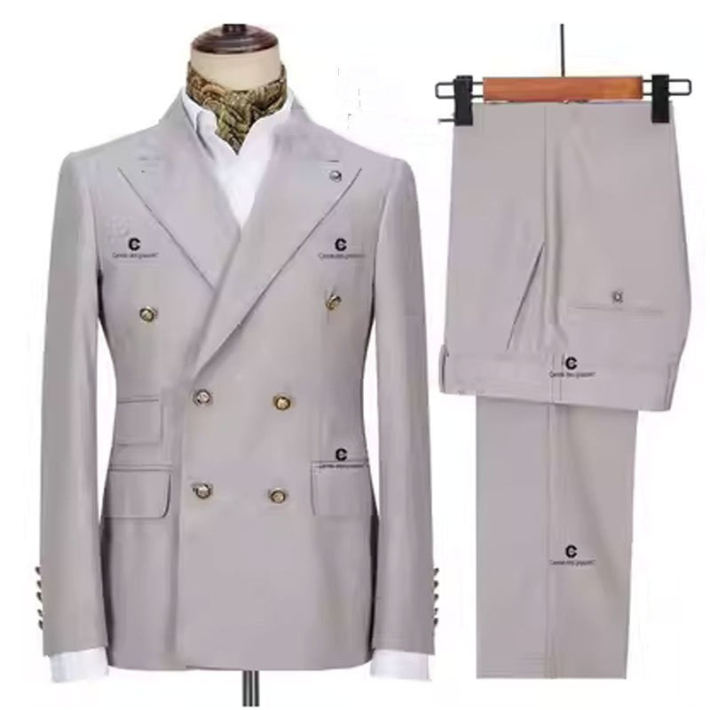 Men's Double Breasted Two-piece Suit