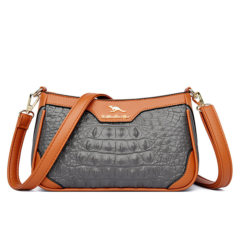 Alligator Pattern Shoulder Crossbody Bag