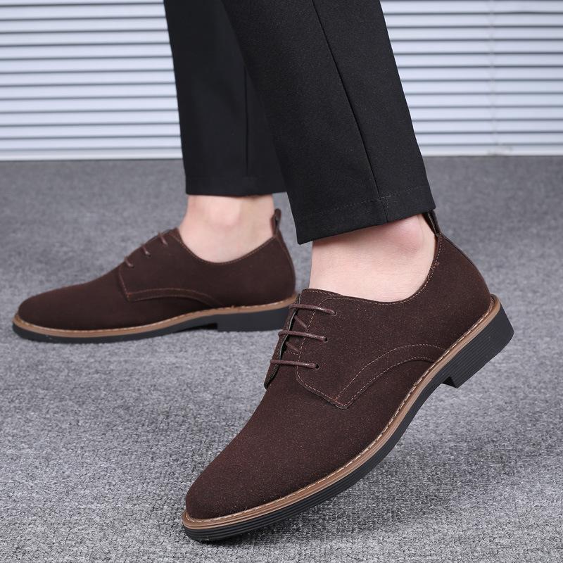 Solid Colour Suede Leather Shoes