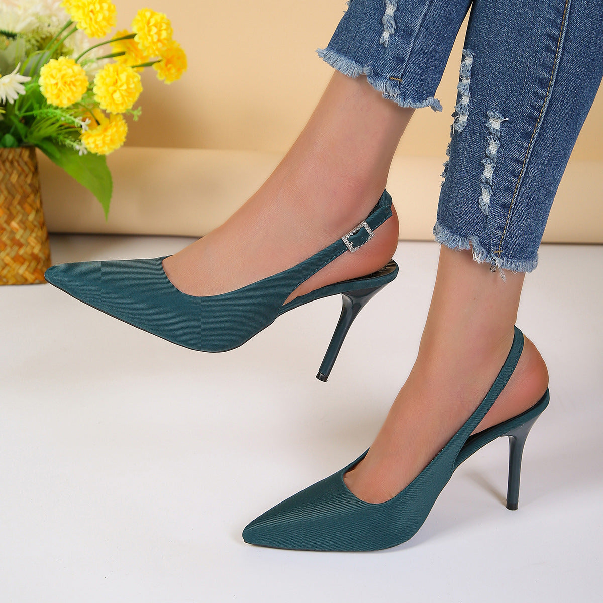 Pointed Toe Stiletto Heel Shoes