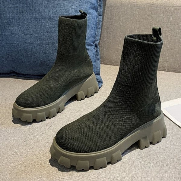 Women Sock Platform Boots Platform Shoes