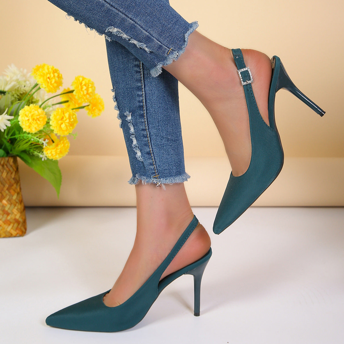 Pointed Toe Stiletto Heel Shoes