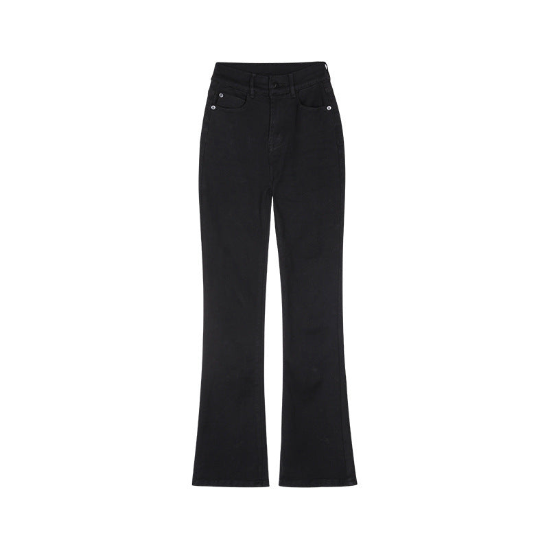 Women's High Waist Slim Flared Jeans Trousers