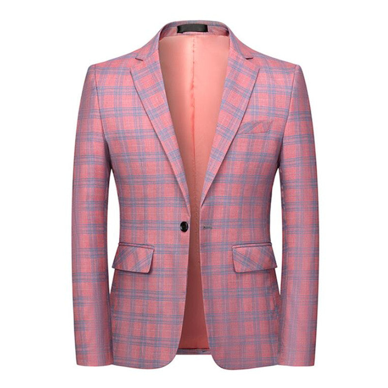 Men's Slim Fit British Check Blazer