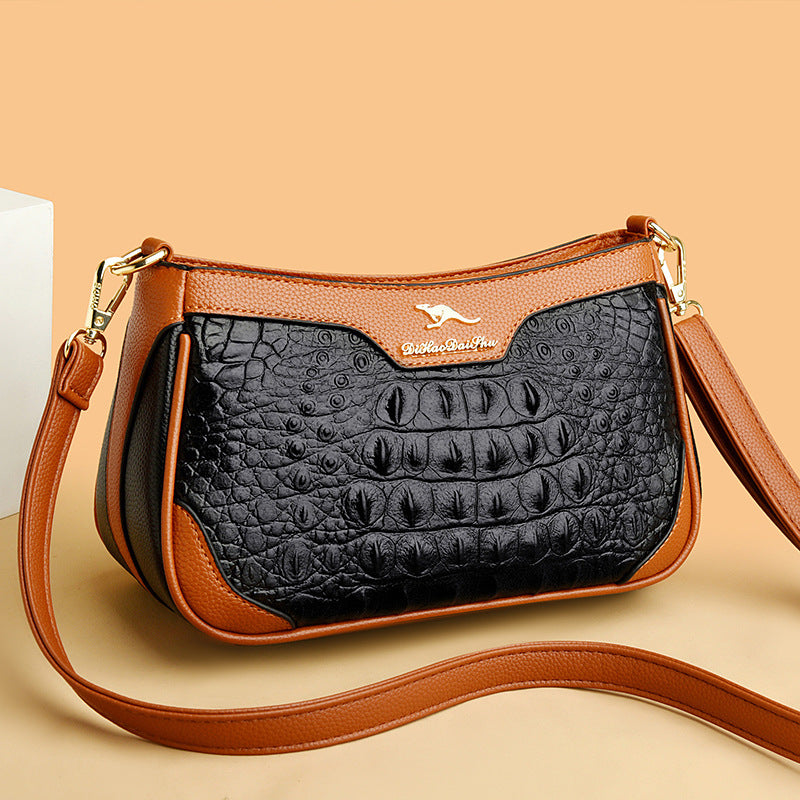 Alligator Pattern Shoulder Crossbody Bag