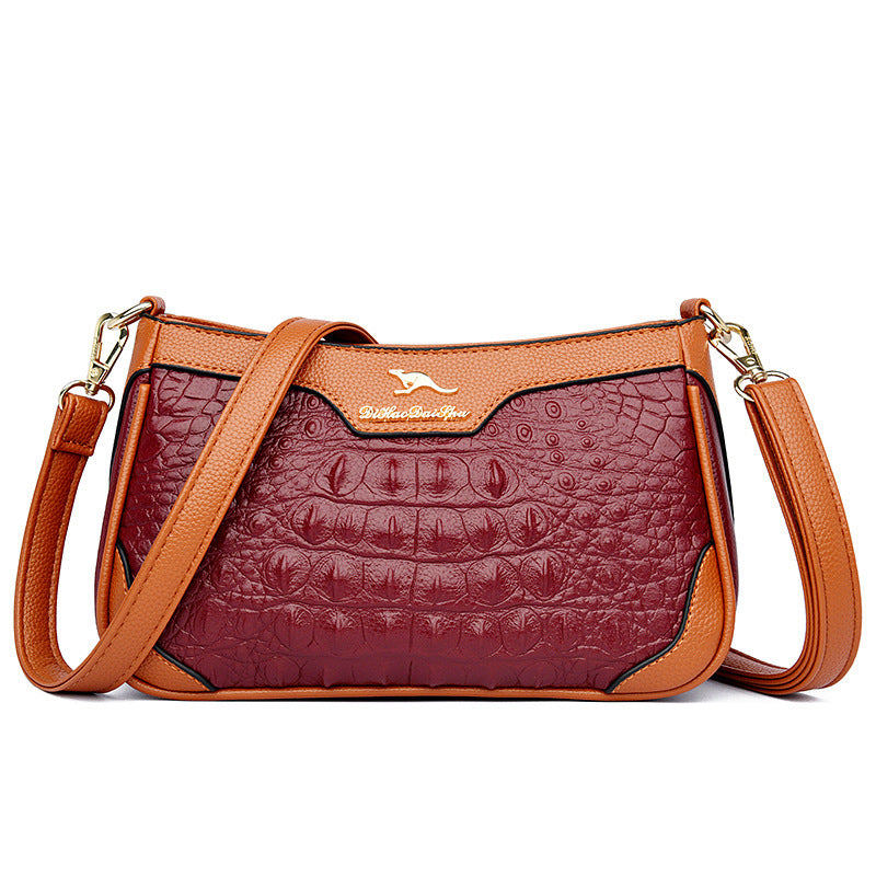 Alligator Pattern Shoulder Crossbody Bag