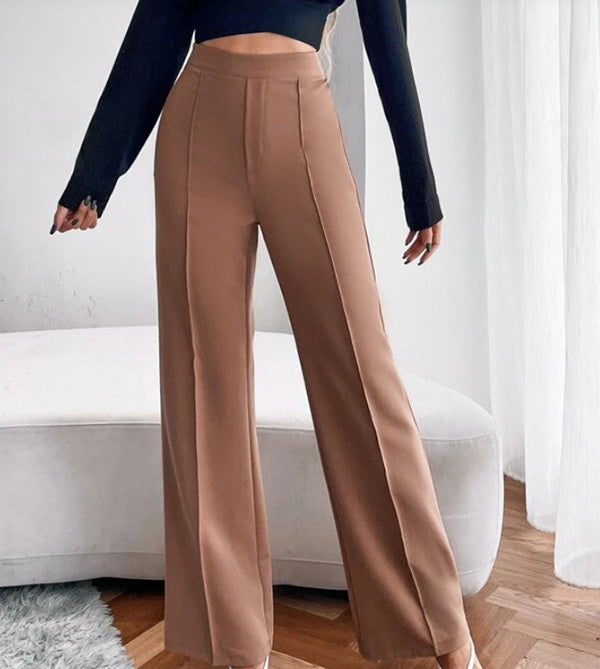 High Waist Loose Straight Pants