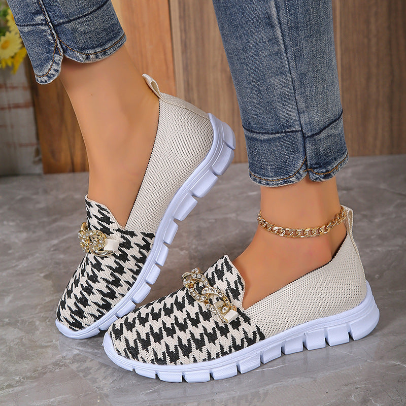 Summer Casual Print Chain Mesh Breathable Shoes