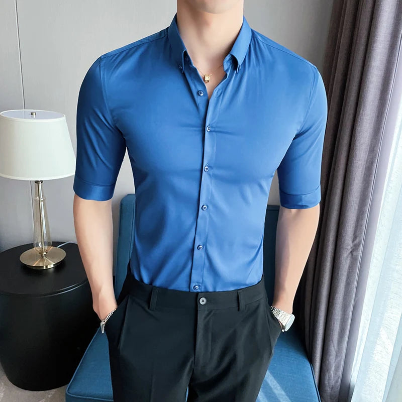 Men's Summer Big Size Half Sleeve Shirt