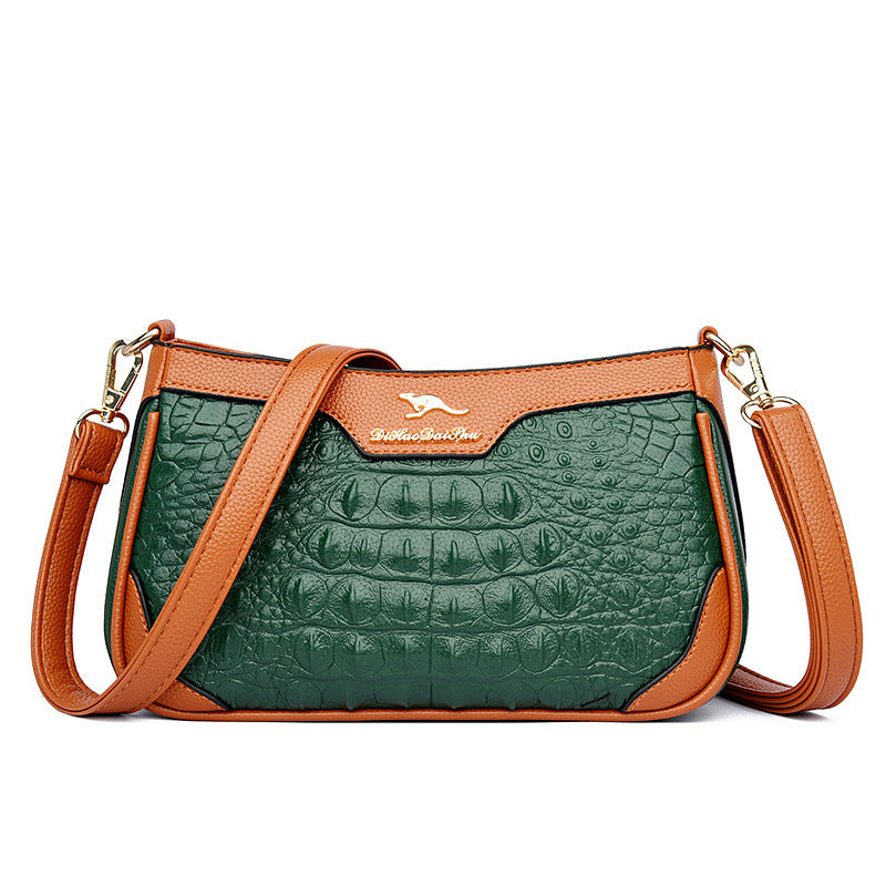 Alligator Pattern Shoulder Crossbody Bag