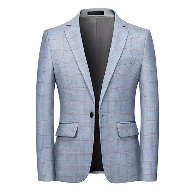 Men's Slim Fit British Check Blazer