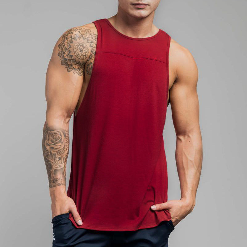 Men's Plain Sleeveless T-shirt Solid Tank Top