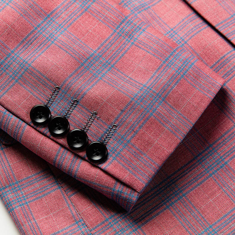 Men's Slim Fit British Check Blazer