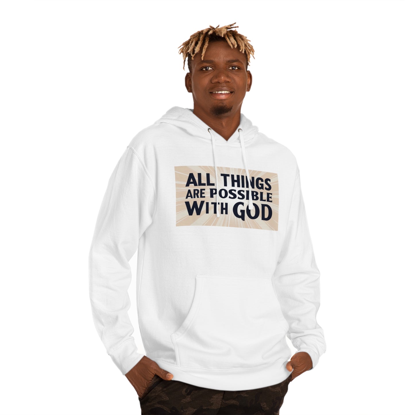 All Things Are Possible Unisex Camo Hoodie