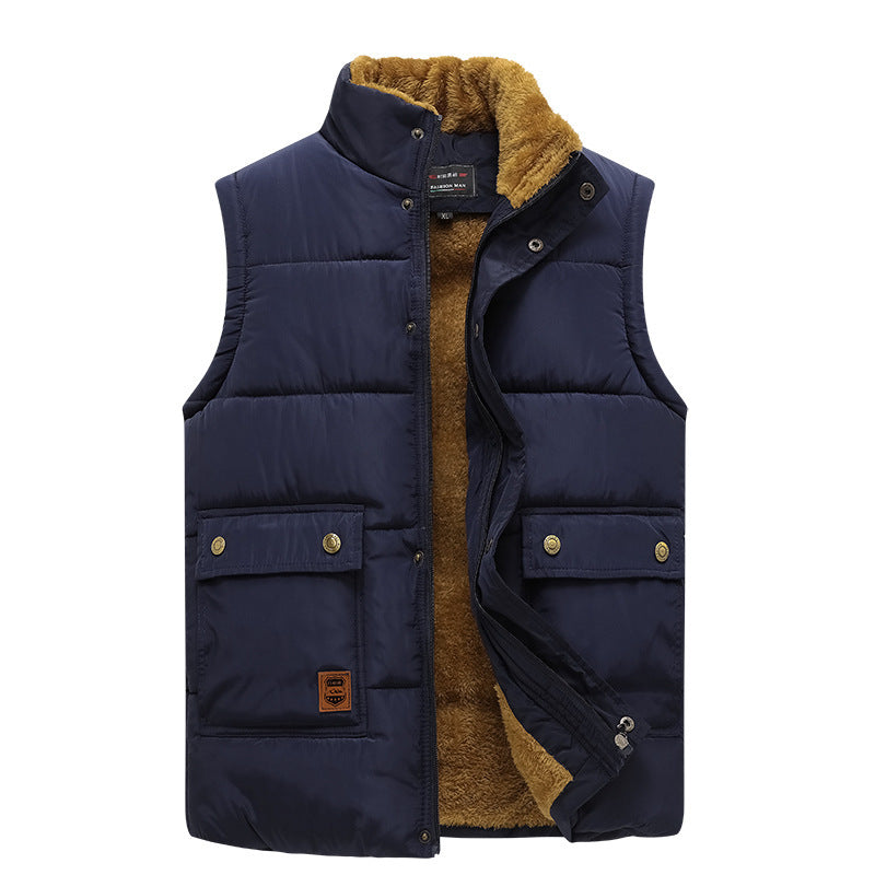 Trendy Fleece-Lined Down Cotton Vest