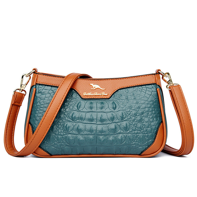 Alligator Pattern Shoulder Crossbody Bag