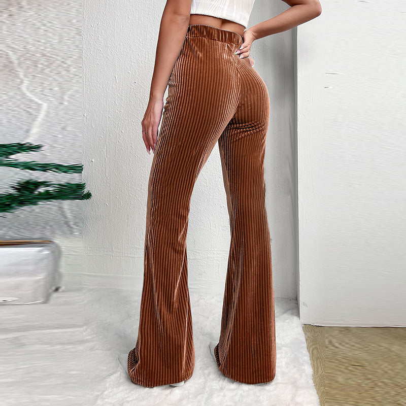 Corduroy Wide-Bottom Casual Pants