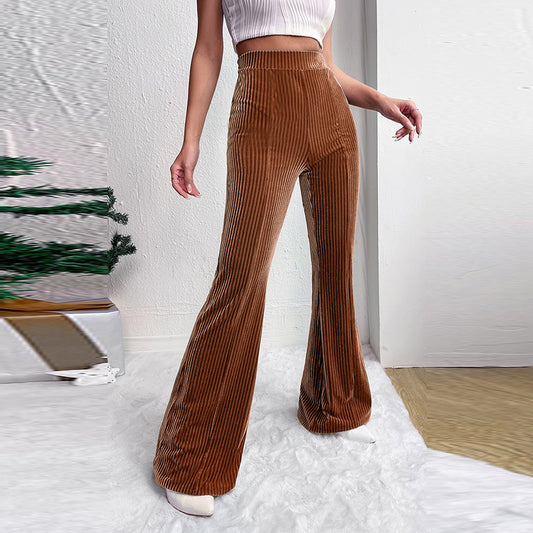 Corduroy Wide-Bottom Casual Pants