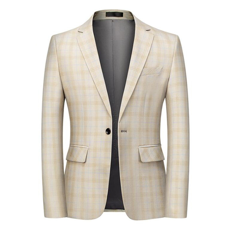 Men's Slim Fit British Check Blazer