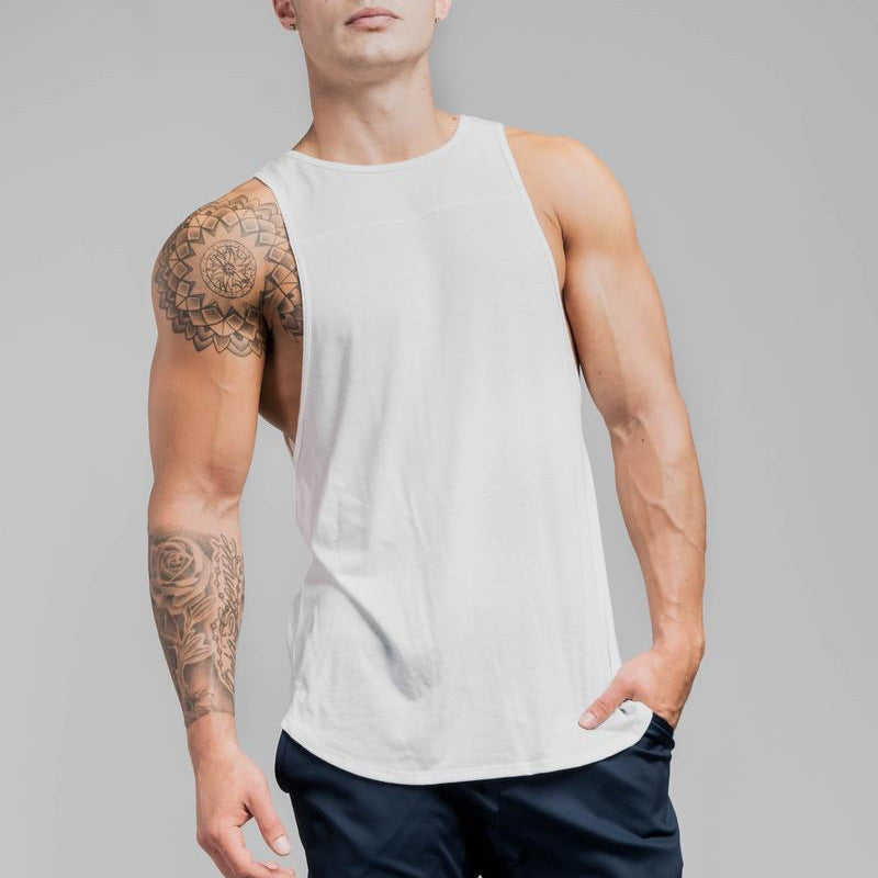 Men's Plain Sleeveless T-shirt Solid Tank Top