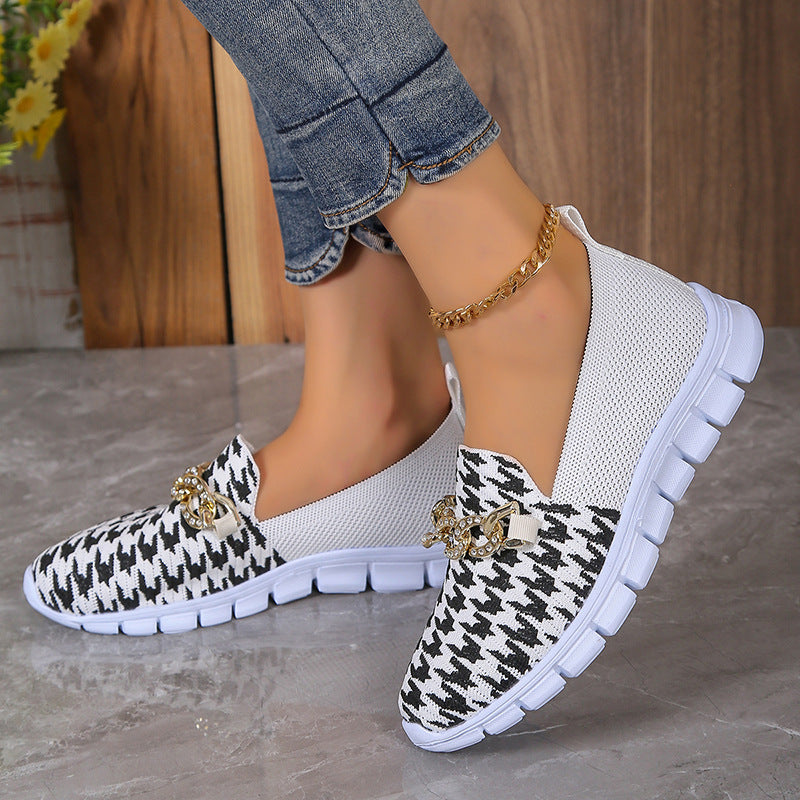 Summer Casual Print Chain Mesh Breathable Shoes