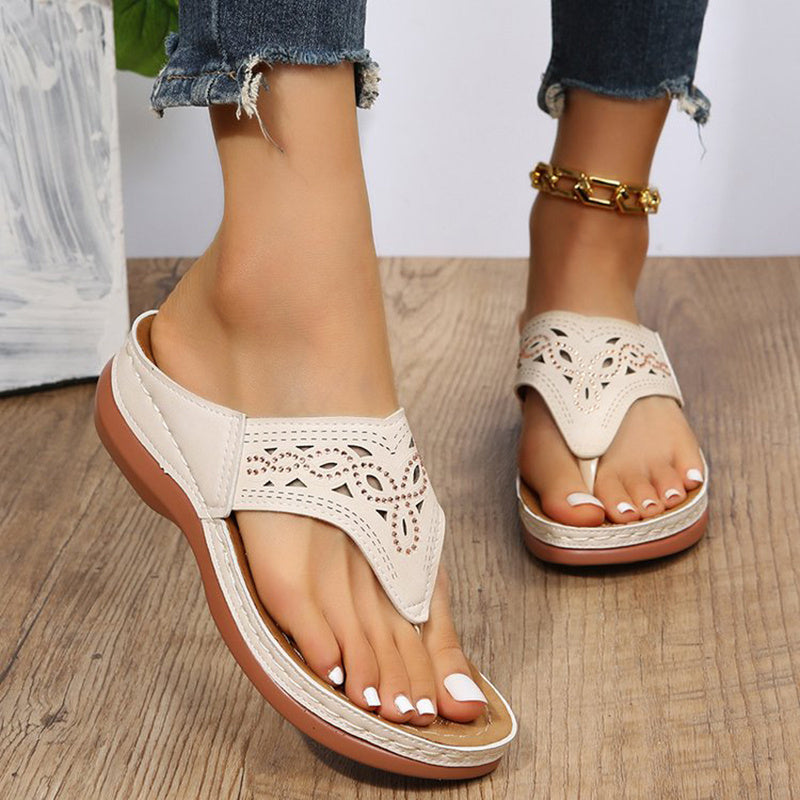 Summer Clip Toe Wedge Sandals For Women