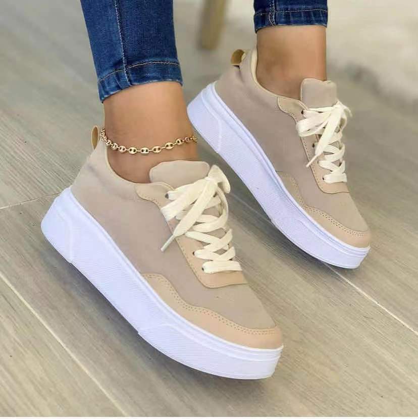 Thick Bottom Lace-up Mesh Sneakers