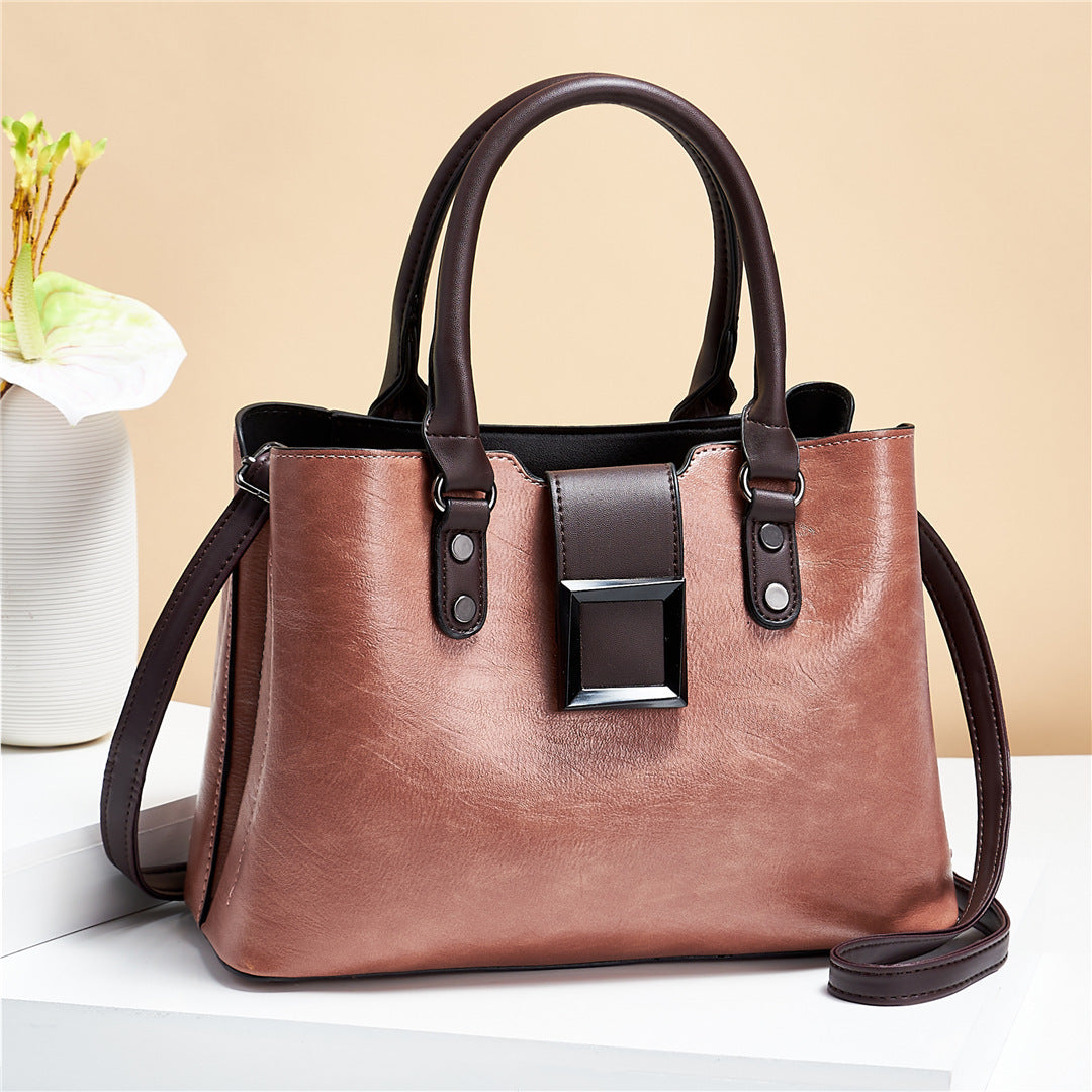 Women Big Buckle Shoulder Cross Body Bag