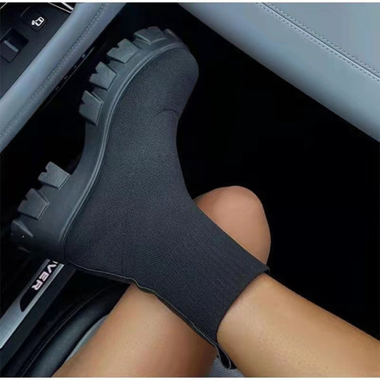 Women Sock Platform Boots Platform Shoes