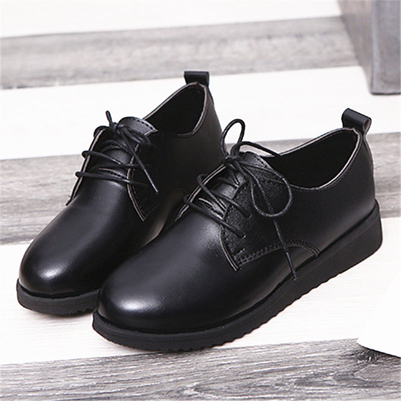 Black Flat-Bottomed Professional Work Shoes