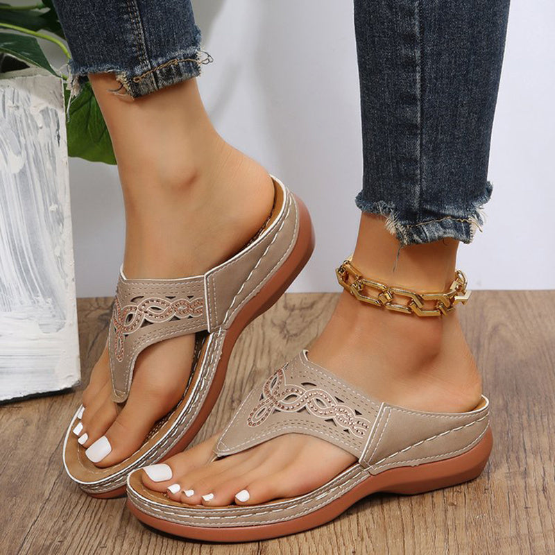 Summer Clip Toe Wedge Sandals For Women