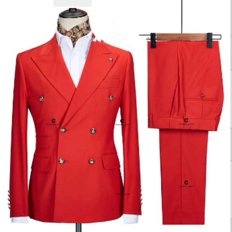 Men's Double Breasted Two-piece Suit