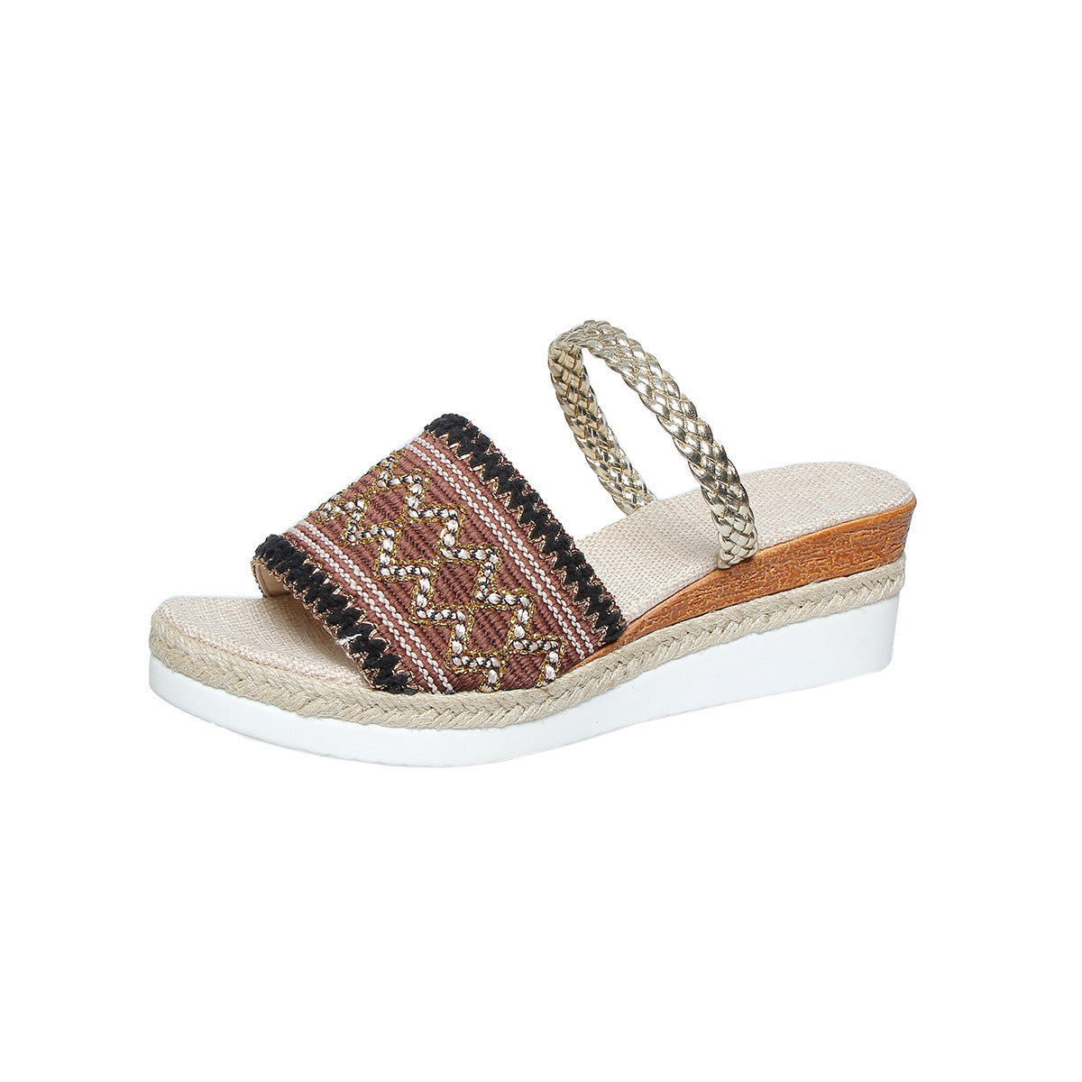 New Wave-pattern Summer Fashion Wedge Slippers