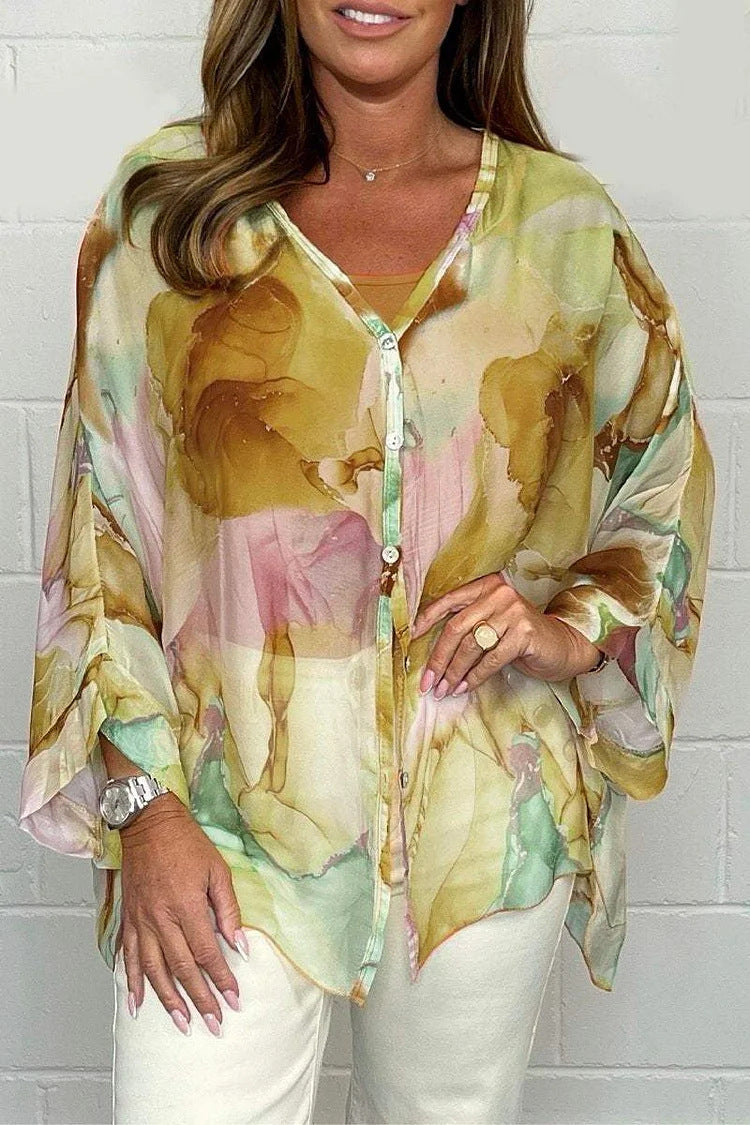 Floral Printed Chiffon Shirt