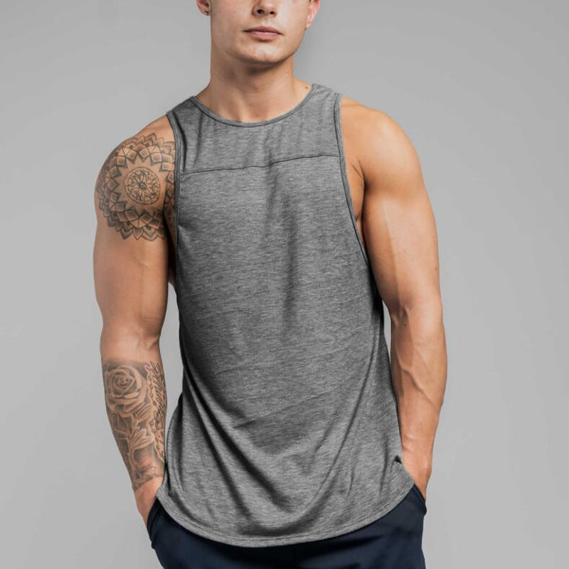 Men's Plain Sleeveless T-shirt Solid Tank Top