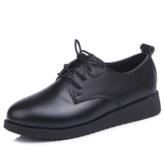 Black Flat-Bottomed Professional Work Shoes