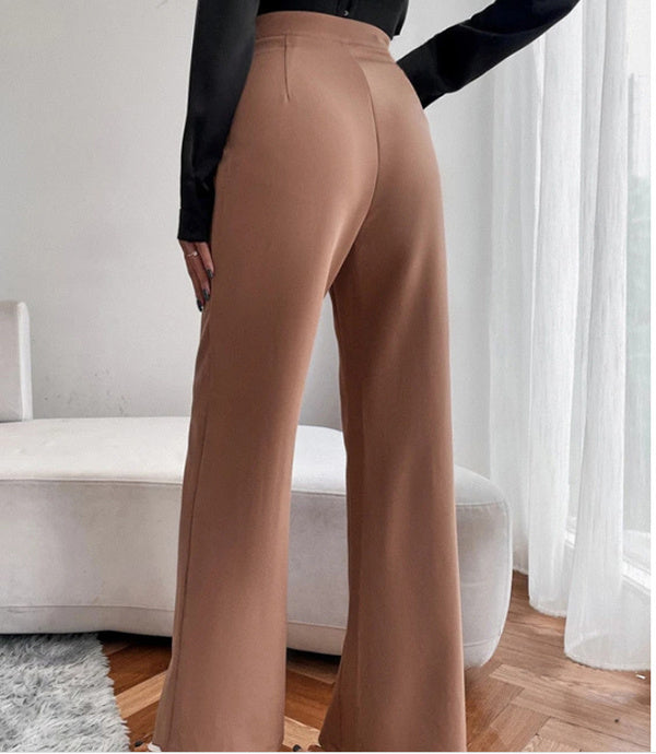 High Waist Loose Straight Pants